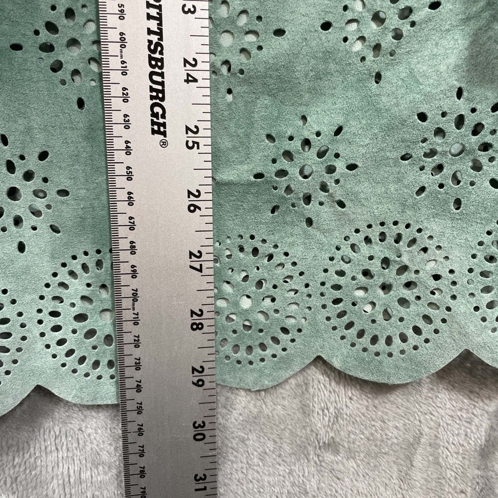 NWT Linea By Louis Dell'Olio Size 3X 100% Suede Jacket Laser Cut Sage Green NEW - Picture 9 of 10